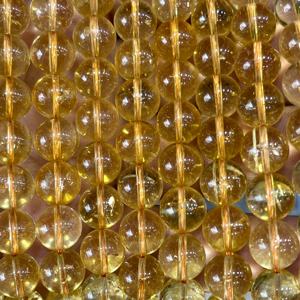 Venta al por Mayor de Cuentas Redondas de Citrino 100% Natural Genuino de 8mm, Cuarzo Amarillo Liso, Hilo de Piedras Preciosas para la Fabricación de Joyería - Product Image 5