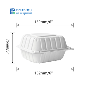 กล่องอาหารแบบมีฝาปิดราคาประหยัดสำหรับร้านอาหารแบบซื้อกลับบ้าน บรรจุภัณฑ์โฟมแบบมีบานพับ 996 ชิ้น ถาดโฟมสำหรับอาหารกลางวัน - Product Image 2