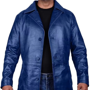 <b>Men's</b> Genuine Factory Leather Custom Made Long Polyester Weatherproof Outdoor Breathable Coats - Product Image 1