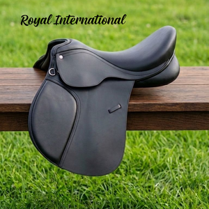 Silla de Montar Inglesa Negra Premium para Caballos, Asiento Acolchado Cómodo para Salto, Entrenamiento, Eventing y Competición - Product Image 2