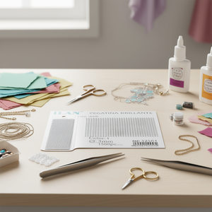 Ilan Adesivo Brillante 3mm 1500pz Strass Bianco Grande Cartoncino - Product Image 3