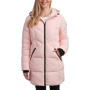 เสื้อโค้ทกันหนาวผู้หญิงแบบยาว อุ่นสบาย แจ็คเก็ตพัฟเฟอร์แบบเต็มตัวสำหรับผู้หญิง กันลม กันน้ำ มีฮู้ด บุด้วยผ้าควิลท์ - Product Image 1