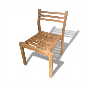 Teak Hospitality <b>Dining</b> <b>Chair</b> <b>Stackable</b> Solid Wood Slatted Seating for Hotel Resort Villa Restaurant Contract Outdoor Projects - Product Image 4