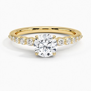 Bague de fiançailles élégante en or avec pierre de style diamant étincelant, bague de mariage pour femme - Product Image 3