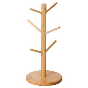 Wholesale Wooden Cup Rack Holder Coffee Mug Display <b>Stand</b> Kitchen Countertop Organizer Eco-Friendly Wooden Mug <b>Tree</b> Holder Cup - Product Image 1