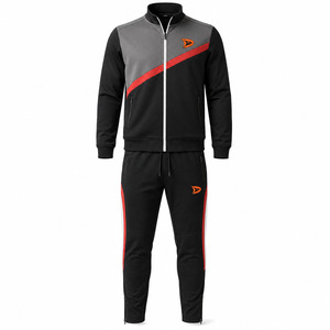 Baseball Warmup Full <b>Zip</b> <b>Hooded</b> Tracksuit Printed Color Block Training Jacket Tapered Pants Men's Lightweight Winter Team - Product Image 1