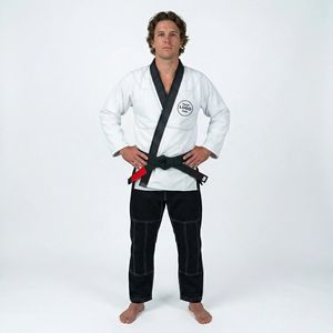 Custom White with Black Lapel Brazilian Jiu Jitsu Gi Shoyorol Batch #94 Bjj Kimono Gi Martial Arts MMA <b>Grappling</b> Uniforms - Product Image 2