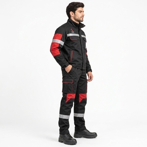 Vêtements de travail de sécurité personnalisés, vêtements de protection avec panneaux réfléchissants, tissu durable, plusieurs poches, vêtements industriels confortables, OEM - Product Image 4