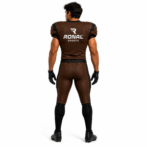 Conjunto de Uniforme de Fútbol Americano para Hombre, MOQ Bajo, Alta Calidad, Poliéster/Algodón, Estampado por Transferencia de Calor, Patrón 3D, Pantalones Cortos Deportivos - Product Image 4