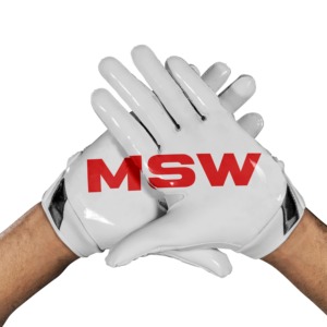 Gants de football américain personnalisés de qualité supérieure, super adhérents, antidérapants, à doigts complets, avec sangle de poignet réglable - Product Image 3