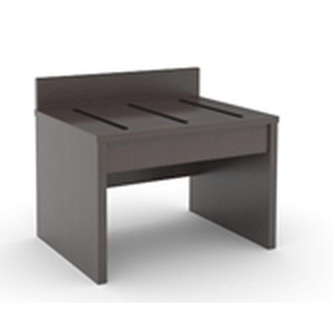 Banc de rangement 24 pouces certifié CARB P2, finition MDF HPL LPL de qualité E0, avec bordure assortie pour entrée de motel - Product Image 1