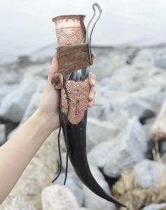 Corne à boire Viking de haute qualité avec laiton dernière conception corne à boire Viking naturelle avec taille personnalisée au prix le plus bas - Product Image 2