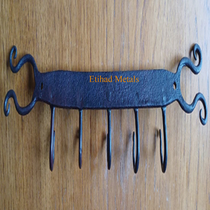 Hand Forged Wall <b>Hook</b> Handmade Rustic Wall <b>Hook</b> Metal Single <b>Hook</b> Hand Hand Forged Blacksmith Made Round Bar <b>S</b> Scroll <b>Hook</b> - Product Image 4