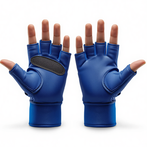 Charcoal <b>Fingerless</b> Field Hockey <b>Gloves</b> Padded Sports <b>Gloves</b> For Hockey Players Training Match Play And Clubs - Product Image 2