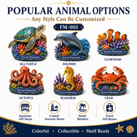 Imán de resina personalizado con animales marinos, recuerdo turístico, regalo al por mayor, OEM, ODM