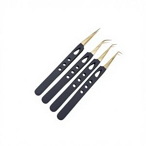 Pinzas para Pestañas Antiestáticas de Precisión con Logotipo Personalizado, Punta Suave, Diseño Atractivo, Pinzas Profesionales de Acero Inoxidable - Product Image 1