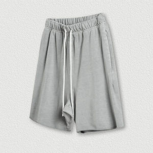 Pantalones Cortos Deportivos para Hombre de Alta Calidad, 100% Algodón, con Logotipo Personalizado, Lavado Ácido, Estilo Casual, Diseño Sólido, Peso Pesado, Los Mejores Shorts - Product Image 3