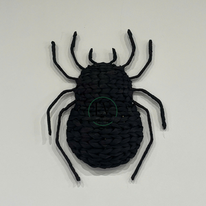 Decoración de Pared de Jacinto de Agua Tejida a Mano, Decoración de Araña Negra para Halloween, Decoración Interior para el Hogar, Hecha en Vietnam - Product Image 3