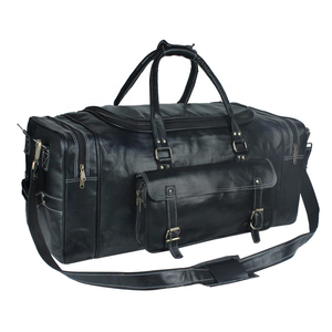 Sac de sport artisanal pour homme, sac de voyage vintage en cuir de chèvre, sac de sport pour la gym - Product Image 3