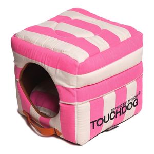 Cama para Perro Tipo Polo a Rayas, Convertible y Reversible 2 en 1, Diseño Plegable para Mayor Comodidad y Estilo - Product Image 2
