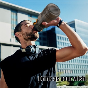 Custom Wide-Mouth PP Fitness <b>Water</b> <b>Bottle</b> <b>with</b> Sports Lid and Easy-Carry <b>Handle</b> Direct Drinking Gym Plastic Drinkware - Product Image 5