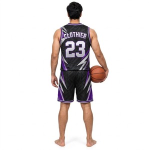 Ensemble uniforme de basketball pour hommes : Maillot sans manches et short assorti – Tenue de sport athlétique respirante pour l'entraînement, les matchs et les entraînements d'équipe - Product Image 2