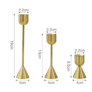 Ensemble de bougeoirs en métal vintage en gros pour la décoration de table et d'événements - Product Image 5