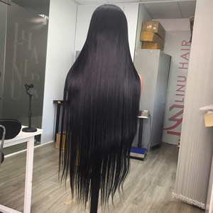 Prix usine 100% Vierge Vietnamienne Extensions de Cheveux Humains Super Double Dessiné Os Droite Dentelle Perruque en Couleur Gingembre - Product Image 5