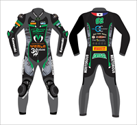 Setelan Balap Motor Unisex Khaksar Custom Satu Potong/Jumpsuit/Traje Hump CE Level 2 Lengan Panjang Dilengkapi Pelindung Berbahan Armor Ready Stock