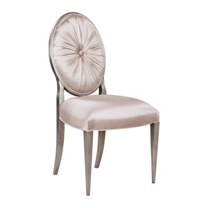 Silla de Comedor de Diseño Francés de Lujo con Marco de Madera de Caoba, Tapicería de Terciopelo, Duradera, Ergonómica, Estilo Antiguo para el Hogar, Hotel, Interior - Product Image 1