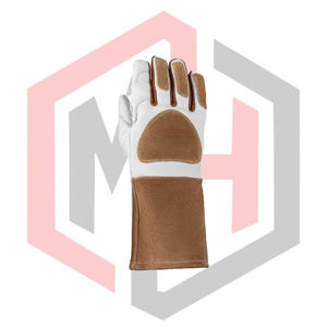 Gants de soudage en cuir fendu ignifuges avec design cousu, longueur 14 pouces, sans silicone, sans poudre, pour MIG/TIG/Stick - Product Image 3