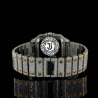 Montre mécanique ETA de qualité supérieure, luxe, or, sertie de diamants moissanite, entièrement scintillante, en acier inoxydable, unisexe, disponible