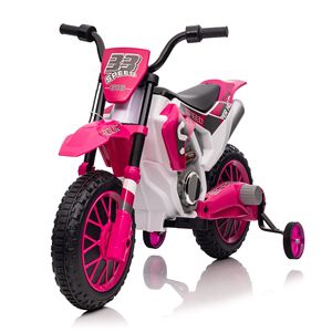 Motocicleta Magenta con Ruedas de Entrenamiento Modelo D0100HP3T3V - Product Image 4