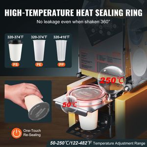 Completamente automatico elettrico Boba Tea Sealer 500-650 tazze/H controllo digitale pannello LCD bolle latte tè caffè oro macchina sigillante - Product Image 3