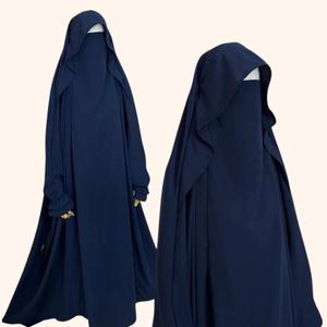 Niqab Árabe Moderno para Mujeres Musulmanas, Burka con Cubre Rostro Estilo Hiyab, Hecho de Poliéster, Precio al por Mayor, Se Acepta OEM/ODM - Product Image 1