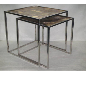 Modern <b>Round</b> Marble Top Nesting <b>Side</b> <b>Tables</b> with Metal Frame Living Room Furniture Decorative Accent <b>Table</b> - Product Image 1