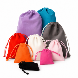 Premium Velvet <b>Drawstring</b> Jewelry Pouch Bag | Soft Gift Packaging Storage Case for Rings Earrings Necklaces <b>Bracelets</b> Coins - Product Image 2