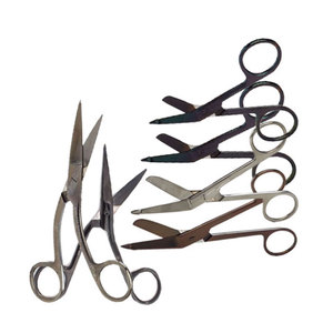 Tijeras para vendajes con revestimiento de color metálico, tijeras quirúrgicas artesanales, uso de primeros auxilios, revestimiento antioxidante, instrumentos médicos ergonómicos, 6 uds. - Product Image 1