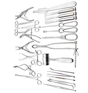Ensemble d'instruments chirurgicaux de base 25 pièces en acier inoxydable, manuel, réutilisable, certifié CE Classe I pour la chirurgie générale - Product Image 5