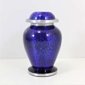 โกศโลหะสีน้ำเงินเข้มแบบกาแล็กซี่ พร้อมฝาสีเงิน สำหรับเก็บอัฐิและจัดแสดงเพื่อเป็นที่ระลึก - Product Image 1