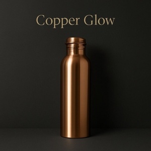 Lotus Cap Hammered <b>Copper</b> Water <b>Bottle</b> Textured Pure <b>Copper</b> <b>Drinking</b> <b>Bottle</b> Ayurvedic Leakproof Reusable OEM Factory - Product Image 3