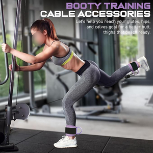 Heavy Duty Firm Anti Loose Weightlifting Ankle Straps D <b>Ring</b> Ankle Straps for Sports Strength Fitness - Product Image 4