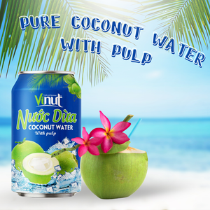 Boisson d'eau de noix de coco de qualité supérieure de 330ml avec pulpe certifiée ISO OEM ODM marque privée filtrée directement en usine échantillon gratuit - Product Image 2