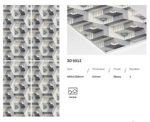 Azulejos de porcelana esmaltada brillante de 600x1200 mm, azulejos grandes para pisos, azulejos promocionales para hoteles, escuelas y oficinas, también para uso comercial. - Product Image 4