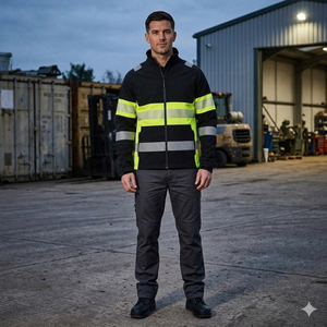 Nuevo Diseño Chaqueta de Seguridad Reflectante de Alta Visibilidad para Hombre, de Cuero, Impermeable, Transpirable, Resistente al Viento, Personalizable - Product Image 3