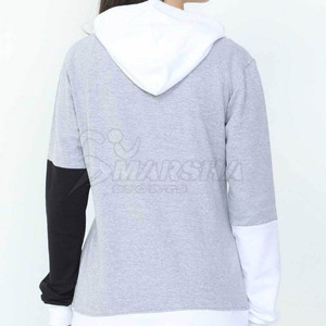 เสื้อฮู้ดดี้โอเวอร์ไซส์ผู้หญิงสีพื้นแบบใหม่ล่าสุดสำหรับฤดูหนาว ผ้าฝ้าย 100% โลโก้ด้านหน้า เป็นมิตรกับสิ่งแวดล้อม กันลม - Product Image 6