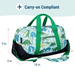 Splendid Apparel Waterproof <b>Dinosaur</b> Print Polyester Duffel <b>Bag</b> with Green Handles and Zipper Closure for Travel & Sports Use - Product Image 4