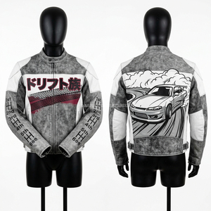 Blouson de course en cuir de vachette véritable sur mesure, haute performance, équipement de protection professionnel pour motards hommes et femmes - Product Image 3