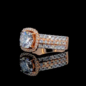 Anillo de Compromiso con Diamante Cultivado en Laboratorio de 1.50 CTW, Oro Sólido de 14K, Certificado IGI, Anillo para Mujer, Corte Redondo - Product Image 2