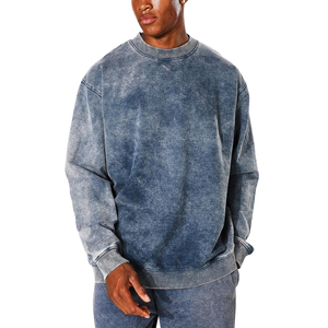 Sudadera de Hombre 100% Algodón Felpa con Cuello Redondo, Lavado Ácido, Casual, Invierno, Ecológica, Transpirable, Corte Regular, Servicio OEM - Product Image 1